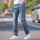 吉普（JEEP）時尚復(fù)古水洗牛仔褲男2025夏季通勤百搭長褲休閑韓版直筒男褲
