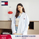 TOMMY JEANS【純棉牛津紡】25春夏女裝學(xué)院風(fēng)寬松落肩挺括襯衫外套20289 淺藍(lán)白條紋色0A7 S