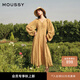 moussy 【劉亦菲同款】南法度假風(fēng)碎花浪漫優(yōu)雅連衣裙028ISX33-3711 070米色 M