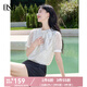 歐莎（OSA）法式波點(diǎn)雪紡襯衫女夏季新款氣質(zhì)通勤飄帶小立領(lǐng)小衫上衣七夕 白底黑點(diǎn) M
