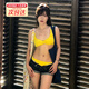 CEENIU泳衣女比基尼2025新爆款分體性感低腰小胸聚攏顯白純欲風(fēng)溫泉泳裝 檸檬黃 均碼 建議【80-120】斤