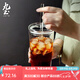 九土耐熱玻璃吸管杯帶蓋大容量辦公室喝水杯高顏值女生奶茶飲料杯 吸管杯