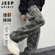 JEEP SPIRIT吉普褲子男迷彩工裝休閑褲男士秋冬季直筒闊腿高端潮牌美式長(cháng)褲