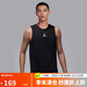 Jordan男子喬丹 籃球背心 透氣吸汗 字母Logo 運(yùn)動(dòng)服892072-010黑XL