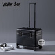 Walker Shop行李箱【鋁鎂合金】登機箱上開(kāi)蓋攝影機箱密碼鎖商務(wù)旅行拉桿箱 黑色（鋁鎂合金+可拆卸內膽） 20英寸 【登機箱】