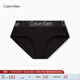 Calvin Klein內衣女士經(jīng)典提花腰邊ck柔軟莫代爾混紡防夾臀半包臀三角內褲女 UB1-深黑色 1條 M