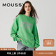 moussy 新品中性風(fēng)彩虹色字母刺繡套頭衛(wèi)衣010GSL90-0240 031淺綠色 均碼