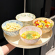 麥斯娘陶瓷拉面碗2025新款家用沙拉碗6英寸碗餐具湯碗釉下彩高腳米飯碗 四季繁花6英寸碗4色4個(gè)裝