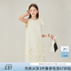 范思藍(lán)恩花梨裙 無(wú)袖設(shè)計(jì)感氣質(zhì)A字連衣裙夏裝新款韓版系帶蝴蝶結(jié) 杏色 L