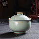 問(wèn)鼎格物汝瓷天青甲辰如是蓋碗茶杯泡茶碗開(kāi)片可養茶具大號帶蓋款