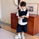 哈羅小黃鴨 HAL.DUCK男童夏裝套裝2025新款中大童夏季男孩演出禮服兒童西裝馬甲三件套 圖片色 110 cm