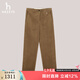 HAZZYS哈吉斯女裝 【倫敦時(shí)裝周同款】秋冬燈芯絨休閑褲ATDSP0BDP07 棕色BW 40 (160/72A)