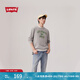 Levi's李維斯男士美式休閑校園風(fēng)復(fù)古印花純棉寬松套頭長(zhǎng)袖T恤 灰色 16139-0227 XL