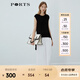 PORTS寶姿 商場同款新品女裝百搭不規(guī)則下擺針織衫LL8K802RKE004 黑色 XS