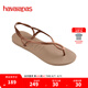 havaianasHavaianas哈唯納Luna簡約涼鞋女士夏一腳蹬綁帶夾腳海邊度假涼拖 5282-奶茶咖色 37 -38巴西碼