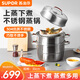 蘇泊爾（SUPOR）30cm蒸鍋味鮮Ⅲ系列三層不銹鋼復(fù)底304全鋼鍋體大容量蒸鍋SZ30E7