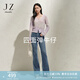 玖姿·安娜蔻360°四面彈牛仔時髦丹寧風(fēng)中腰微喇褲女2025春季新款 藍(lán)色系 XL