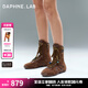 DAPHNE LAB方糖拳擊靴 德訓(xùn)底獵裝短靴復(fù)古中筒西部靴女靴25秋季新款 咖色 37 (235mm)