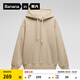 蕉內（Bananain）非常服503Relax男女同款連帽衛(wèi)衣加絨休閑百搭透氣24秋冬新款男裝 【男女同款加絨】杏卡其 M