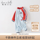 戴維貝拉（DAVE＆BELLA）童裝初生嬰兒衣服男寶睡衣新生兒連體衣孩子外出服爬服春秋新款 淺藍(lán)色 80cm （建議身高73-80cm）