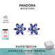 潘多拉（PANDORA）閃耀藍(lán)色拼花耳釘花朵樣式高級(jí)簡(jiǎn)約個(gè)性生日禮物送女友