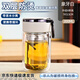 費(fèi)施恩高硼硅材質(zhì)高顏值玻璃杯保溫不燙手雙層隔熱杯子耐高溫精致禮盒裝 【茶水分離+提環(huán)蓋】白色200ml