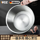 WCZ【德國(guó)品牌】特厚不銹鋼盆304食品級(jí)廚房用特大洗菜盆加厚316面盆 20cm實(shí)盆+瀝水盆 特厚食品級(jí)304不銹鋼盆