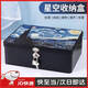 桌面鐵盒收納盒帶鎖大號手機密碼儲物盒整理長(cháng)方形小盒子收納箱子 大號帶鎖收納盒 24*17*8.2cm 密碼鎖/鑰匙鎖隨機送一把