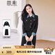 香影氣質(zhì)一整套穿搭女2025春秋新款黑色上衣半身裙大方得體兩件套 黑色 S