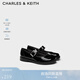 CHARLES&KEITH情人節限定鏤空花邊瑪麗珍鞋CK1-70900558 Black Box黑色 38 （245）