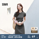 森馬（Semir）連衣裙女收腰T恤裙小心機(jī)夏季2025新款繡花圓領(lǐng)短裙簡(jiǎn)約休閑 深花灰00120 M