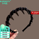 卡瑪倫（KAMALUN）發(fā)箍輕奢女款2025新款洗臉頭箍束發(fā)帶壓發(fā)發(fā)卡高端頭飾高顱頂發(fā)飾 黑色【品牌禮盒】