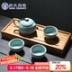 蘇氏陶瓷汝窯茶具巧把西施茶壺開片可養(yǎng)金線一壺三茶杯旅行功夫茶具套裝