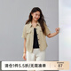 纖莉秀【時(shí)尚氣質(zhì)韓系別致百搭短外套】大碼女裝胖mm2025夏裝新款0791 黃色 XL