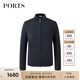 PORTS寶姿男裝休閑保暖拉鏈針織衫毛衣ML9K061LZW012 CHARCOAL.GREY S