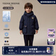Teenie Weenie Kids小熊童裝24秋男女寶寶經(jīng)典三防刺繡派克羽絨服 藏青色 120cm