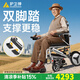 護衛神雙腳踏電動(dòng)輪椅智能全自動(dòng)輕便可折疊代步車(chē)老人骨折家用小金剛 可躺款/CE認證鋰電/12安/續航約20公里 雙腳踏款
