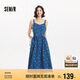 森馬（Semir）牛仔連衣裙女甜酷時尚個性2025夏元氣滿印背帶裙俏皮109325114025