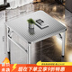 聚優(yōu)范304特厚不銹鋼折疊桌方形野外出租房食堂桌便攜學(xué)習寫(xiě)字擺攤桌子 （特厚）100*100方桌72高