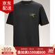 始祖鳥（ARC'TERYX）Kragg SL系列Cotton 男子戶外休閑純棉透氣鳥標(biāo)印花圓領(lǐng)短袖T恤衫 X8464/24K黑金（后背鳥標(biāo)） M （70-80kg）尺碼偏大