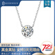 QUEENSUN18K金培育鉆石泡泡鎖骨鏈鼻屎鉆項鏈女單鉆無爪吊墜送女朋友禮物 克拉鉆【非請勿拍】 DE顏色VS凈度