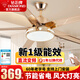 鉆石牌風(fēng)扇燈一體吸頂燈吊扇燈餐廳風(fēng)力大客廳電扇燈北歐風(fēng)帶風(fēng)扇的燈 42寸五葉變頻雙控-吊桿