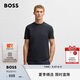 BOSS博斯【七夕禮物】男士2025年夏季新款徽標衣領(lǐng)彈力棉T恤50537836