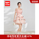 IEF/愛依服連衣裙夏女2025新款甜美公主風絕美小裙子網紗拼接中裙 粉杏花 L