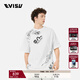 EVISU【王一博同款】福神2025年夏季新品男士祥云商標印花T恤 白色 常規(guī) S
