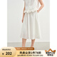 獨(dú)束大碼女裝立體荷葉邊時(shí)尚套裝2025夏季新品時(shí)尚氣質(zhì)上衣半裙 梔子白（上衣-常規(guī)短袖） XL （尺碼：3）