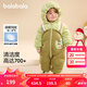 巴拉巴拉（BALABALA）童裝嬰兒連體衣假兩件連體羽絨服寶寶衣服冬加厚男童女童兒童 黃綠41122-白鴨絨 100cm