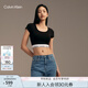 Calvin Klein內(nèi)衣【七夕禮盒CK曲線杯】女士ck聚攏升杯T恤式外擴文胸QF8066AD UB1-墨夜黑 M
