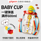 貝親兒童水杯 吸管杯500ml大容量PPSU水壺學(xué)生水杯miiiiichan聯(lián)名 500ml 一蓋雙飲-(甜趣日常)