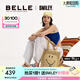 百麗smiley聯(lián)名款織夢時(shí)代禮物包包女包25商場款編織包JY100BX5 杏色 F